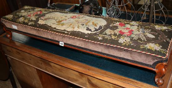 Victorian needlepoint long footstool